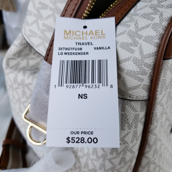 🌺NWT Michael Kors travel LG weekender bag Vanilla - Picture 7 of 8